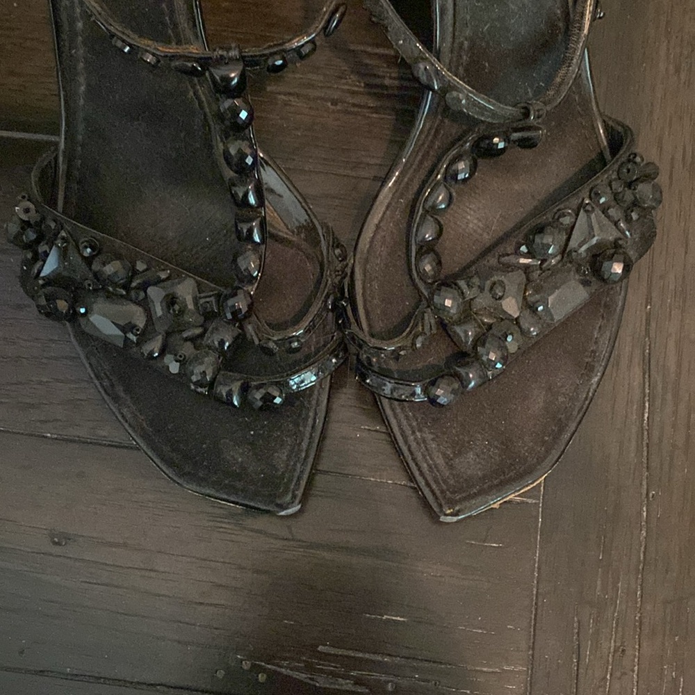 Louis Vuitton  Black Beaded Women's Sandals - Picture 7 of 11